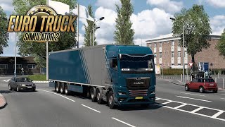 LANGS HET DISTRIBUTIECENTRUM + GROOT CONVOY!? - Euro Truck Simulator 2 {G29}