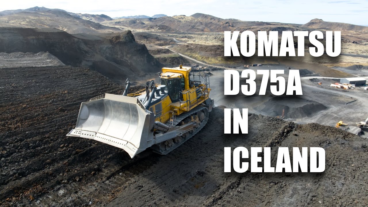 Komatsu D375A in Iceland - YouTube