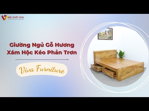 Video Giường Ngủ Gỗ Hương Xám Hộc Kéo Phản Trơn - youtube