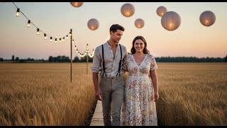 Country Romance Runway | Plus-Size Beauty & Rustic Love in Golden Wheat Fields|Acoustic Fashion Show