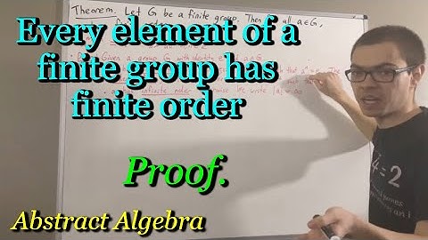 Prove that every element of a finite group has finite order (ILIEKMATHPHYSICS)