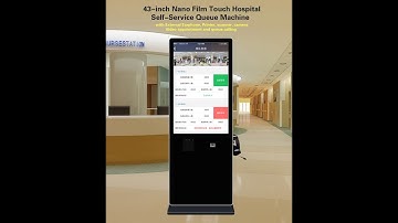 43inch Earphone Printer AI Interactive Touch Screen Kiosk with QR Code Scanner Camera