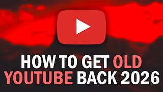 How To Get Old YouTube Layout Back 2026 (How To Restore Old YouTube Layout 2026)