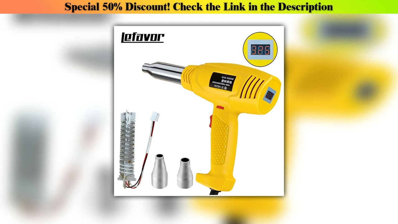 Flash Sale 1000W Plastic Welder Garage Tools Heat gun hot air gun Machine PVC Plastic Repairing Mac