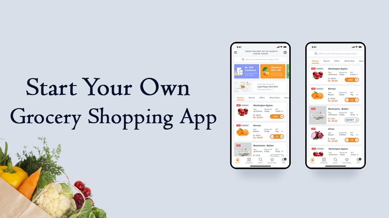 Develop Your Own Grocery Shopping App | Big Basket App Clone | Grofers App Clone
