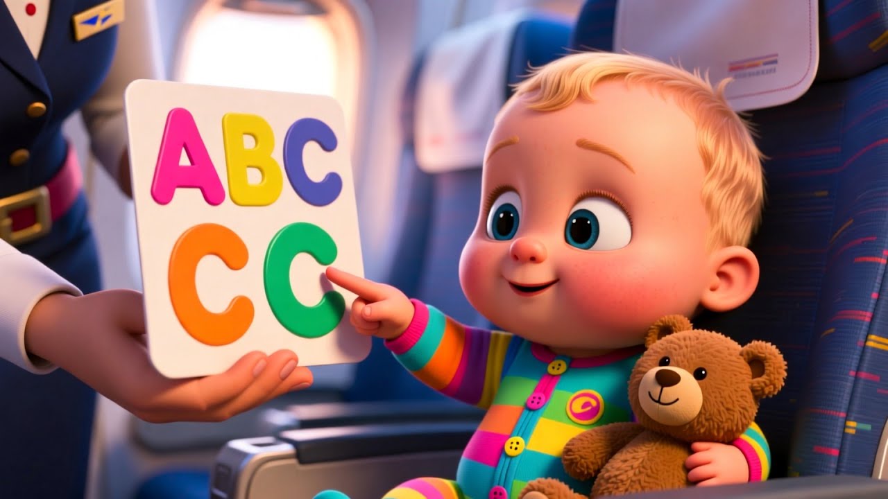 Airplane Ride Beside Baby | Fun Flight Song for Kids | Sky Adventure Nursery Rhyme