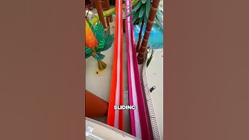 World’s TALLEST indoor water slide at Dreamworks Water Park! #shorts