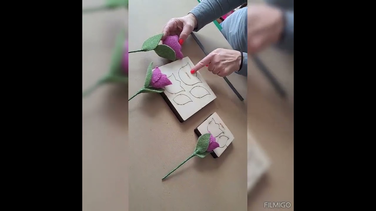 TUTORIAL FUSTELLA FIORE TULIPANO PER STOFFA, FELTRO E PANNOLENCI