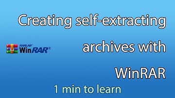 How to create self-extracting zip exe file (WinRAR)