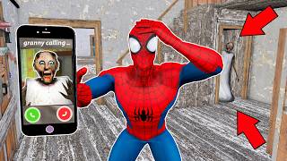 Playing as Granny vs Grandpa vs Call Spiderman in Granny House screenshot 3