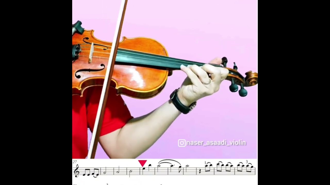 آمزش ملودی بی احساس شادمهر برای ویولن🎻 