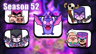ALL Season 52 Emotes In Clash Royale! | Clash-O-Ween Season Emotes!