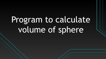 How to calculate volume of sphere using constant specifier in C++ | Compintro