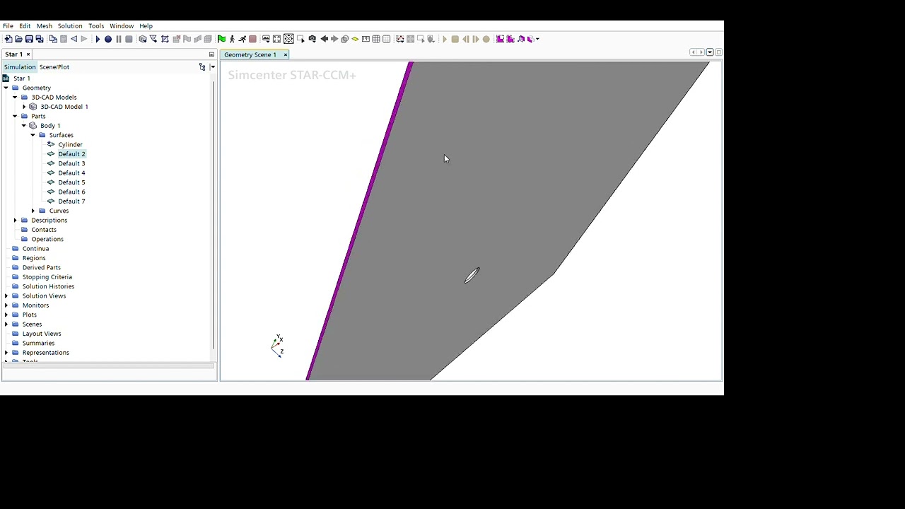 Flow Over A Cylinder, Geometry, Simcenter STAR CCM+