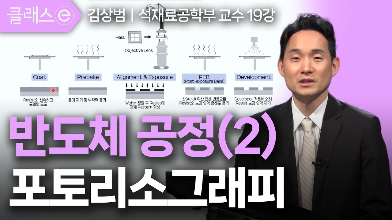 ⁣19강 반도체 공정(2) - 포토리소그래피ㅣ특집 반도체개론 #클래스e #황철성 #김상범 #전동석 #박민혁