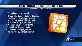 2 students arrested after loaded gun found on Upstate high school campus, district says