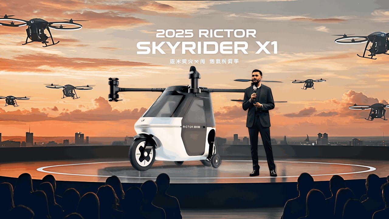 RICTOR SKYRIDER X1 LAUNCHED 2025: The World's First Amphibious Flying Motorcycle