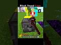 Minecraft Block Sound Logic #minecraft #shorts