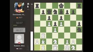 Eline Roebers VS Alexander Donchenko. 2023-tata-steel-chess-challengers  ROUND 06 