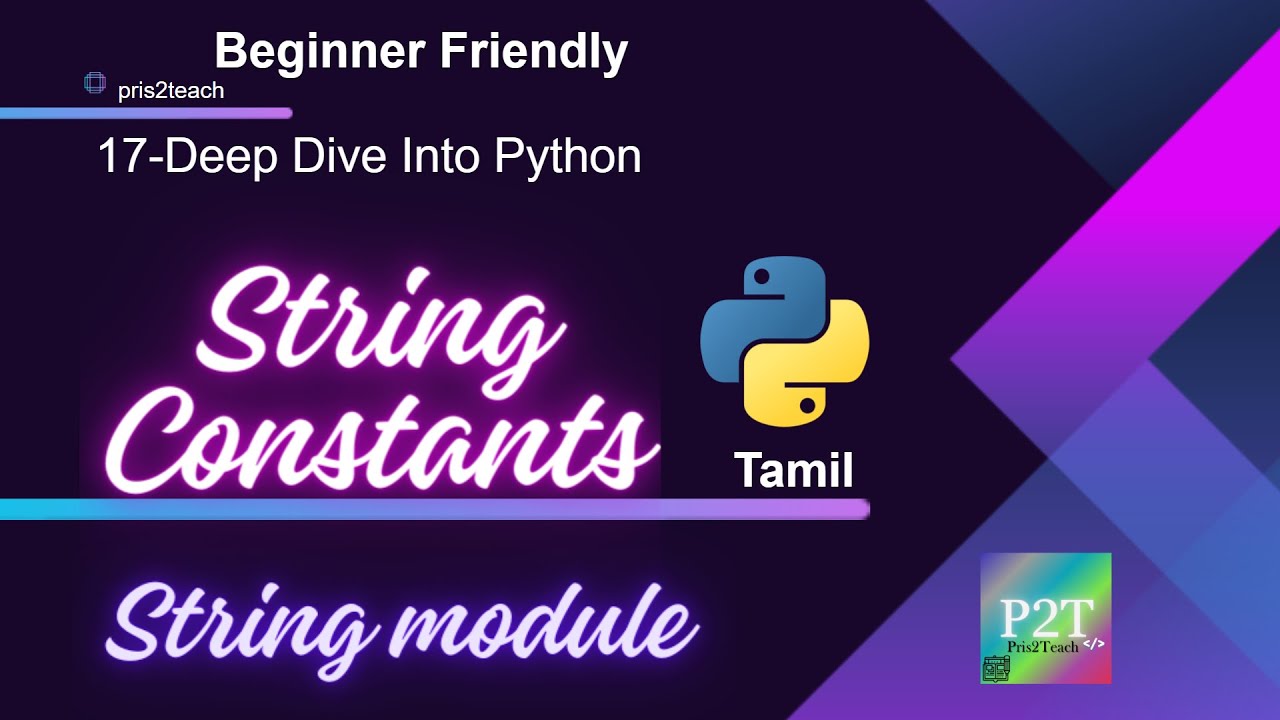 String Constants In Tamil | 17 DDP - YouTube