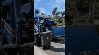 Trash Can almost falls in! #automobile #garbagetruck #shorts #shortvideo