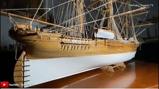Ship Model Young America, In The Table For Decoration