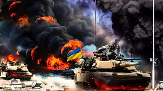 SO TRAGIC! Ukrainian Abrams Tank Hunted by Russian Artillery Attacks until Burning