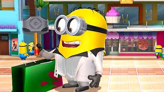 Disco minion did 60 slide under obstacles in The mall with Scooter props