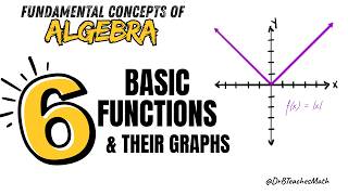 Graphs of 6 Basic Functions | Parent Functions, Domain & Range