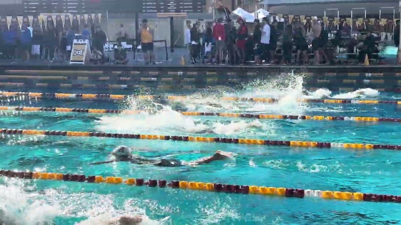 Соревнования по плаванию среди женщин на дистанции 100 метров баттерфляем, конференция BIG 12 Wes...