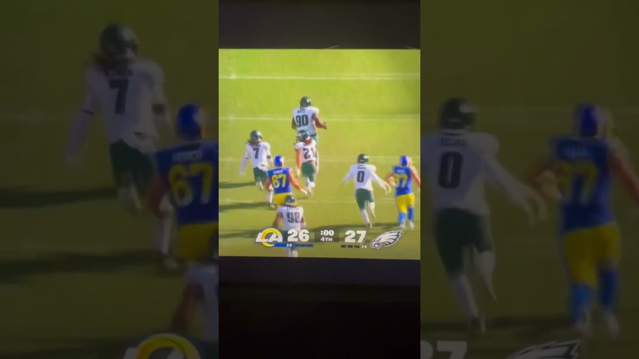 EAGLES BLOCK GAME WINNING FIELD GOAL & SCORE 😱🔥 MY REACTION TO EAGLES VS RAMS GAME 