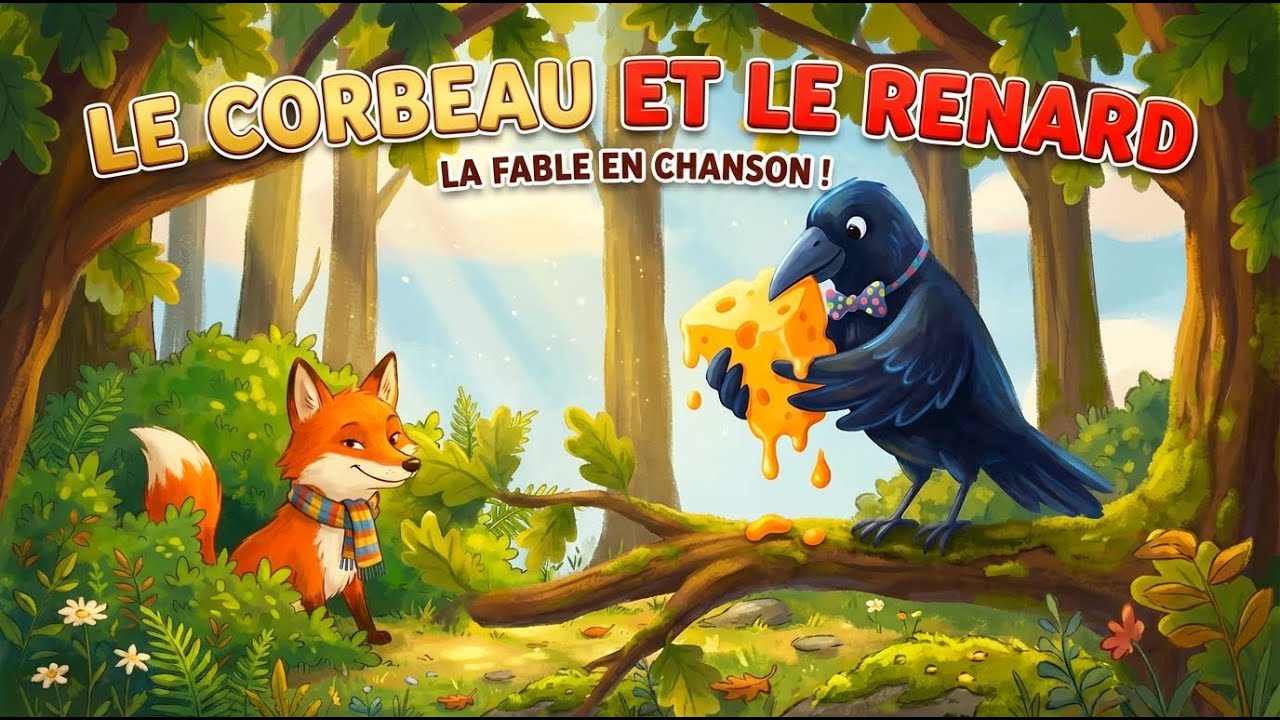 Le corbeau et le renard - Poème en chanson - Comptine pour enfant - Le Monde des Minos
