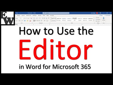 How to Use the Editor in Word for Microsoft 365 (Spelling & Grammar Check)