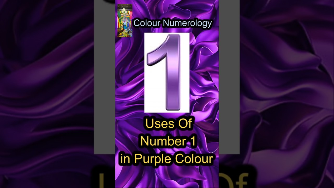 Uses of Number 1 in Purple Colour 