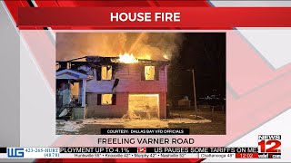 Volunteer firefighters battled Hixson house fire
