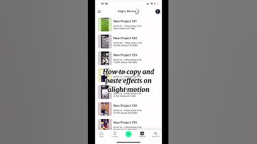 How to copy and paste effects on alight motion