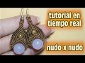 PENDIENTES DE CUARZO ROSA