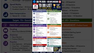 Day 1 Study Plan (25 June) SBI PO 2026 Preparation 40 Days SBI PO Challenge | Prelims + Mains