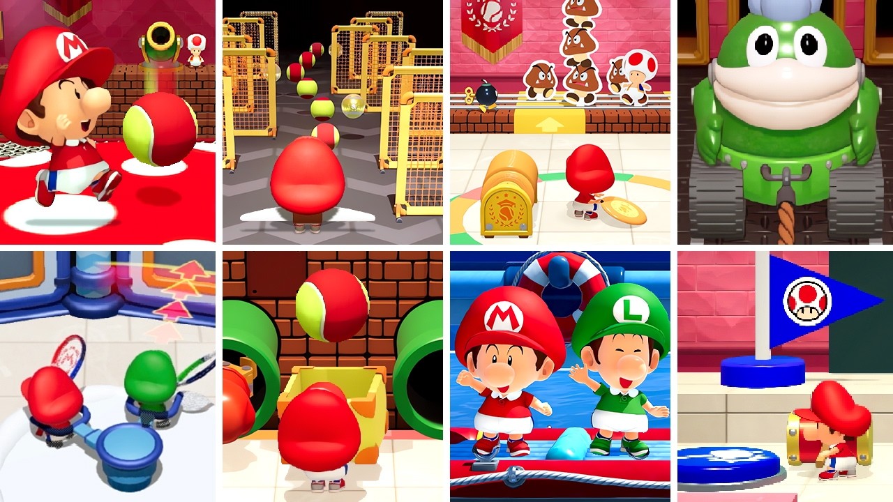 Mario Tennis Fever - ALL 9 Minigames (All Difficulties)