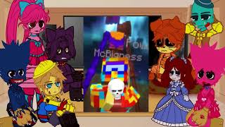 Poppy Playtime React To Ajthebold Hamoodeg & Incendius Gacha Reacts To Minecraft Scary Mobs