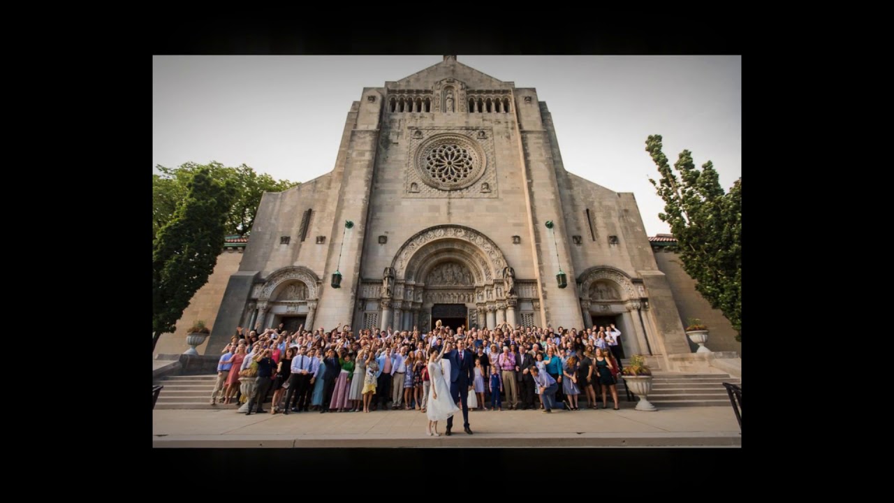St Thomas More Church + Harriet Island Pavilion Wedding Photos | Hansol + Chris