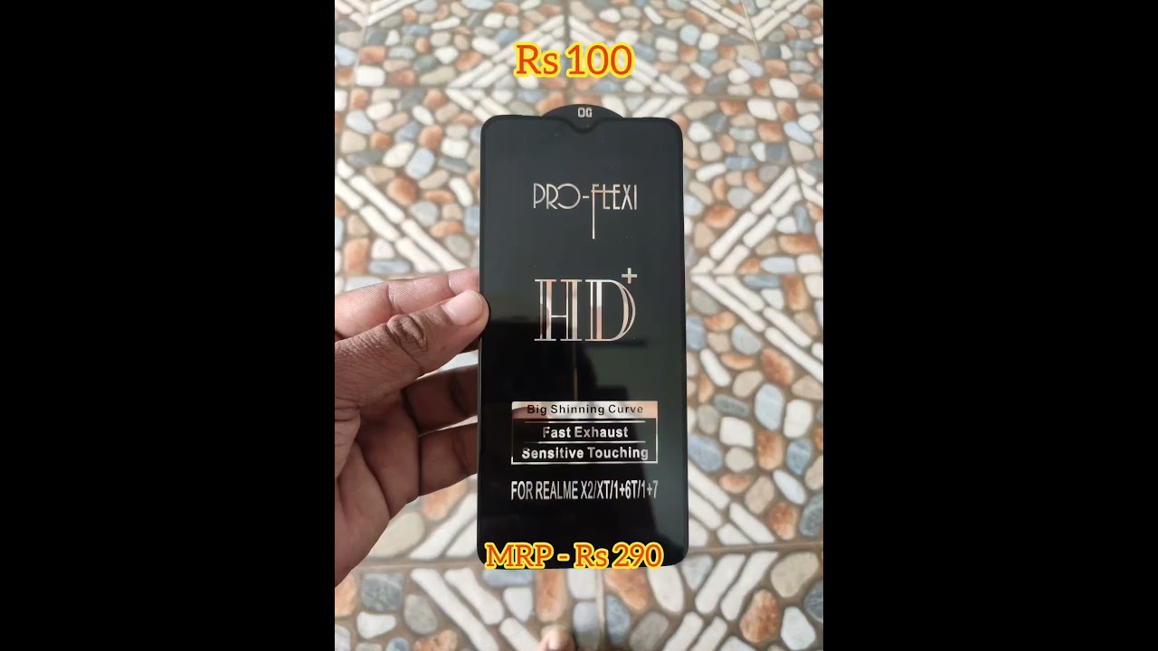 HD+ full tempered glass REALME X2/XT/ 1+6T/1+7 OG pro flexi high quality 