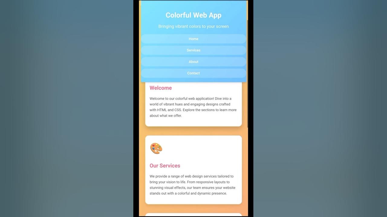 Simple web page using HTML CSS | #webdesign #software #page #shorts ...