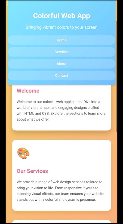 Simple web page using HTML CSS | #webdesign #software #page #shorts ...