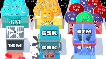 Satisfying Mobile Game / Jelly Run 2048 vs level up runners - 2048 jelly Gameplay New Update Level#2