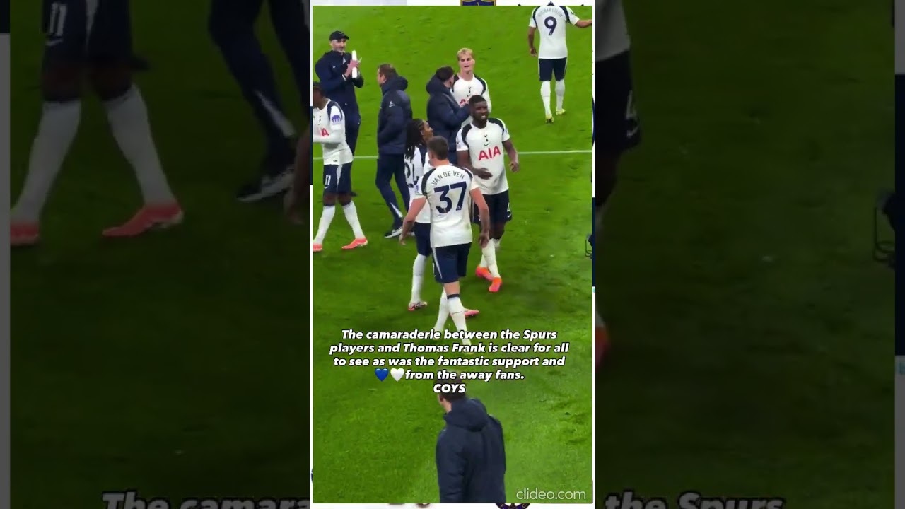 The camaraderie between the Spurs players and Thomas Frank 