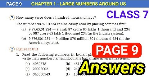Class 7th Large Numbers Around Us Page 9 Answers |  Ganita Prakash class 7 Figure it out Answers