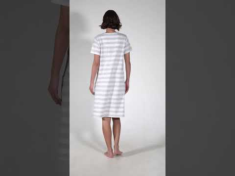 Купить Хлопковый халат на молнии с коротким рукавом VIENETTA 3120390000 в Украина в Lingerie.ua - Одяг для дому та відпочинку, Видео 1