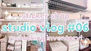 STUDIO VLOG #06 // ✨ ASMR✨ Restocking our Sticker Shop Inventory!