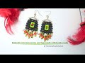 How to make a macrame earrings DIY: bohochic micro macrame earrings made with beads easily